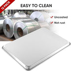 TENUP 12 Pack Aluminum Half Sheet Pan, 18" x 13" Heavy Duty Commercial Baking Tray Reinforced Rim, Warp-Resistant Rust-Free