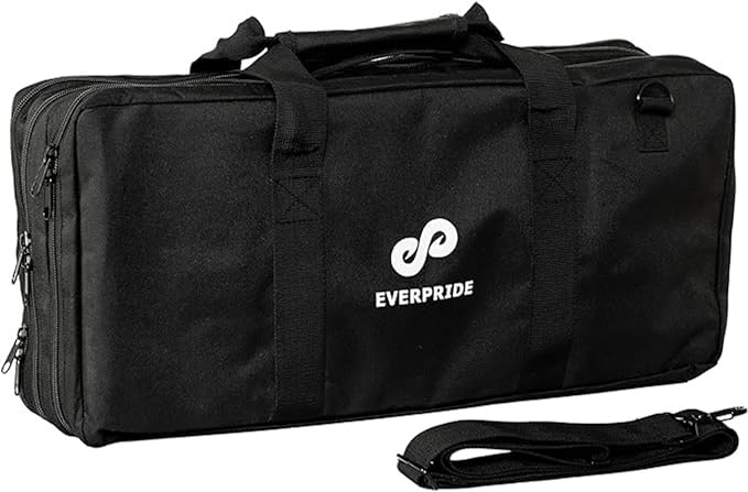EVERPRIDE Chef Knife Bag Holds 20 Knives PLUS Large Zippered Compartment for Kitchen Tools – Durable, Large Knife Bag for Chefs – Knives Not Included