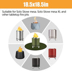 Round Fire Pit Mat Compatible with Solo Stove Mesa Accessories, Fire Proof Mat Compatible with Solo Stove Mesa Table Mat Under Fire Pit,Small Under Grill Mats for Outdoor Grill Table Top Protection