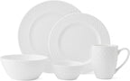 Mikasa Trellis Bone China Lightweight Chip Resistant 40 Piece Dinnerware Set, Service for 8