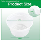 Deli Food Containers with Lids 12 oz-50 Pack Meal Prep Containers Food Storage Containers with Lids Stackable, Leakproof, BPA Free, Microwave Dishwasher Freezer Safe for Takeout Meal
