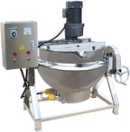 13.2Gallon/50L Jacketed Kettle Large Electronic Tilting Sugar Jam Gas Boiling Machine Commercial Electric Jacketed Pot with Stirring and Edge Scraping 220V 60HZ Three-phase 750W