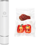 Handheld Vacuum Sealer for Food,Compact Portable Vacuum Sealer Machine Include Reusable Vacuum Sealer Bags Ideal for Preservation Fresh,Sous-Vide,Meal Prep and Food Storage(20 M+XL ZZ)