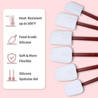 14 INCH Silicone Spatulas Heat Resistant Heavy Duty Rubber Spatulas Commercial Spatulas Set for Kitchen Use Silicone Cooking Utensils Sets of 2