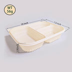 50 Pack of 3-Compartment Disposable Meal Prep Container, 36 Ounce Pre Meal Container, Food Storage Bento Box. Reusable Takeaway Container, Stackable, Microwave Refrigerator Safe.