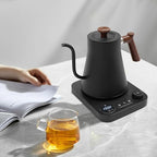 1200W Gooseneck Electric Kettle, Adjustable Temperature Constant Temperature Electric Kettle, 0.9L Pour Over Kettle for Coffee & Tea, Quick Heating, Stainless Steel Inner Lid (Black)