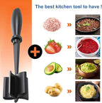 10Pcs Nylon Beef Smasher 5 Curve Blades Ground Beef Masher Heat Resistant Non Stick Meat Masher Tool Practical Ground Beef Smasher Reusable for Cooking