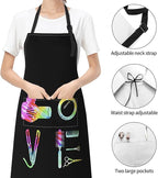 Men Women Apron, Adjustable Neck with 2 Pockets - Chef Apron for Cooking - Mom Dad Gift for Christmas, Birthday