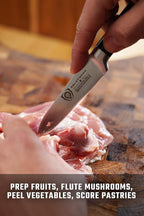 Dalstrong Paring Knife - 3.5 inch - Gladiator Series Elite - Forged High-Carbon German Steel - Black G10 Handle - Sheath Included - Razor Sharp Kitchen Knife - Cooking Chef Knife - NSF Certified