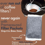 Ground Flavored Coffee In Filter Packs | Salted Caramel | Medium Roast Low Acid Mold Free Pouches | Bulk Packets Gourmet Bags for 10-12 Cup Drip Maker | Highest Rated Individual Premeasured Coffee