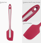 14in Extra Long Silicone Spatula: U-Taste 480ºF Heat Resistant Flexible Baking Mixer Scraper, Large Rubber Mixing Stirring Scraping Seamless Kitchen Turner Utensil for Nonstick Cookware (Red)