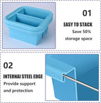 1-Cup Silicone Freezer Tray with Lid 2 pack Soup freezer molds Food Freezing Container Make 4 Perfect Soups, Broths, Stews, Sauces, Curries