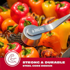 BBQ-AID Basting Brush - For Marinating, Glazing, Seasoning - Bbq Silicone Brush Cooking, Baster for Cooking Brush - Premium Wood Handle, Stainless Steel Core and Silicone Bristles for Easy Cleaning