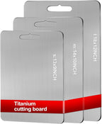 100% Pure Titanium Cutting Boards for Kitchen, Titanium Cutting Board Set of 3, 2025 New Food-Grade Chopping Board for Easy to Clean and Will Not Absorb Odors