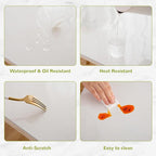 40 x 112 Inch Clear Table Cover Protector, Clear Table Protector for Dining Room Table, 1.5mm Plastic Table Cover, Waterproof Table Pad for Kitchen, Office