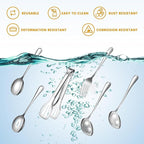 Serving Utensils Set for Partie, Silver Stainless Steel Metal Serveware Large Serving Spoons, Slotted Spoons, Forks, Tongs, Soup and Skimmer Spoon, Cake Server for Buffet, Catering, Entertaining 15pcs