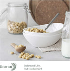 DOWAN White Cereal bowls, 16 Ounces Ceramic Dessert Bowls Set of 6, Oval Ice Cream Bowls for Cereal Snack Dessert Pasta and Side Dish, Microwave & Dishwasher Safe, Good Size for Garden Tea Parties