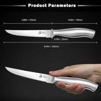 DDF iohEF Steak Knife Set, 6 Piece Steak Knife, High Carbon Japanese Stainless Steel Serrated Steak Knives