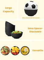 Homienly Unbreakable Big Bowl Set of 8: Alternative to Large Plastic Bowls - 60oz Wheat Straw Bowls for Salad, Soup & Cereal, Microwave & Dishwasher Safe for Everyday Use & Picnics - Black