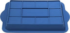 To encounter Silicone Baking Pans Set, 4 Pieces Nonstick Bakeware Set with Baking Pans, Baking Sheets, Cookie Sheets, Cake Pan with Grips and Metal Reinforced Frame More Strength, Navy Blue