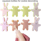 24 Pack 1-Ounce Plastic Squeeze Bottles with Measurement - Cookie Decorating Supplies, Cookie Writer Bottles Food Coloring and Royal Icing Supplies