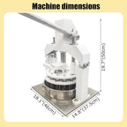 12PCS Table Top Manual Dough Divider 3.17oz-16.93oz Each Piece Hydraulic Hand Dough Cutter Bakery 304 Stainless Steel Tray