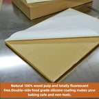 16x24 Inch - 2000 Sheets Commercial Baking Parchment Paper Industrial Grade, Bulk Food-Safe Oven Paper for Bakeries, Restaurants, Food Processing (Brown 15.8"×23.6"(40×60cm) 2000 sheets)