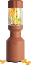 The Beast Mini Blender | Mini Countertop Kitchen Blender | Blend Smoothies and Shakes, Dressings, Sauces, Dips | Straw Cap and Straws Included | 600W (Terra)