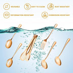 Rose Gold Serving Utensils Set Stainless Steel, Large Metal Serving Spoons, Slotted Spoons, Forks, Tongs, Soup and Skimmer Spoon, Cake Server serveware for Partie, Buffet, Catering, Entertaining 15pcs