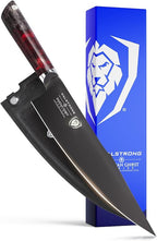 Dalstrong Chef Knife - 9.5 inch - Spartan Ghost Series - Premium American Forged S35VN Powdered Steel - Razor Sharp Kitchen Knife - Chef's Knife - Maple & Red Resin Handle - Sheath