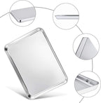 TeamFar Baking Sheet, 20’’×14’’×1’’, Cookie Sheet Half Sheet Baking Pans Stainless Steel, Non Toxic & Healthy, Heavy Duty & Thick Gauge, Mirror Finish & Dishwasher Safe - 2 Piece