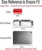 3 Pack Stainless Steel Snack Containers for Kids & Adults - Leek Proof Metal Bento Lunch Box with 2 Compartment - Lunchable Containers for Daycare, School, Work, Travel - Stackable Snack Bento Box