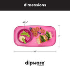 madesmart dipware Small Serving Plate, Collapsible & Removable Dip Bowl for Salsa, Queso, Sald, Olives, Premium Dishwasher & Microwave Safe, Multipurpose Plate & Bowl, Pink