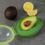 Modern/Minimalist Avocado Keeper, Green Plastic, 15.3x11x8cm/6.02x4.33x3.15, Take-Out