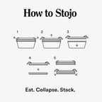 STOJO Collapsible Sandwich Box – 24oz, Reusable Food Storage Container, Silicone Bowl for Hot/Cold Food – Meal Prep, Lunch, Camping, Hiking – Dishwasher Safe (Set of 1, Steel)