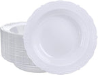 DaYammi 30 Pack Plastic Bowls, 12oz Disposable Soup Bowls, Heavy Duty Dinner Bowls for Weddings, Parties, Dinners, Catering and Everyday Use