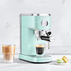 CASABREWS CM5418 Espresso Machine 20 Bar, Cappuccino Machine with Milk Frother Steam Wand, Stainless Steel Espresso Maker for Home, Espresso Coffee Machine with 34oz Removable Water Tank, Pastel Green