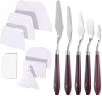 12 Pcs Cake Spatula Icing Espatulas Para Reposteria Scraper Smoother Frosting Tools Fondant Off Set Spatulas For Decorating Cakes Knife Pastry For Cake Decorating, Pastry & Baking