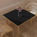 Leather Table Cover,1.8mm Thick,54x54 Inch Table Protector,Table Protector for Dining Room Table,Table Cover Protector.(Black+Black,54x54)