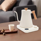 1200W Gooseneck Electric Kettle, Adjustable Temperature Constant Temperature Electric Kettle, 0.9L Pour Over Kettle for Coffee & Tea, Quick Heating, Stainless Steel Inner Lid (White)