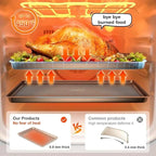 Nonstick Baking Sheet Pan Set of 3, Heavy Duty Cookie Sheets for Oven, 0.6mm Thick Quarter Size & Half Size & Jelly Roll Pan, Rustproof & Easy Clean with Textured Surface(Pink)