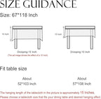 ISAENNE Designer Floral Linen Extra Long Rectangle Table Cloth,French Off White Elegant Tablecloth,Washable Home Decor Tablecloths for Dining Thanksgiving Kitchen Christmas,67"*118"-Grace B