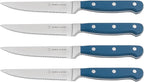 DURA LIVING Premium 8-Piece Steak Knife Set – Sharp Serrated Blades, Forged High Carbon Stainless Steel, Full Tang, Ergonomic Handle, Royal Blue – Ideal for Dining & Entertaining