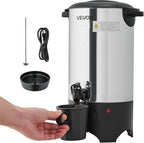 VEVOR Commercial Coffee Urn, 40 Cup 6 L Hot Beverage Dispenser with Dripless Faucet, Quick-Brewing Commercial Coffee Maker, with Stainless Steel Liner, for Catering, Business, Church & Restaurant