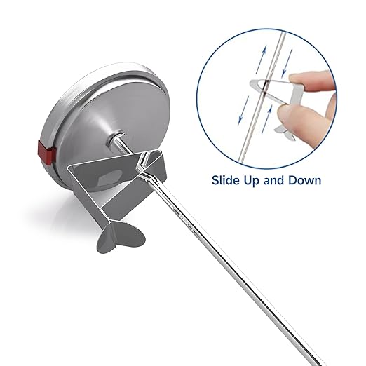 Candy Thermometer and Deep Fry Thermometer with 2 Inch Large Dial, 9 Inch Stainless Steel Probe – Temperature Guide for Candy Making, Frying, Confectionery, Dessert, Chocolate, Jam, and BBQ