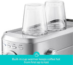 CASABREWS CM5418 Espresso Machine 20 Bar, Compact Espresso Maker with Steam Milk Frother, Stainless Steel Coffee Machine with 34oz Removable Water Tank for Cappuccino, Latte, Silver