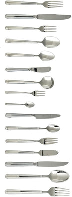 Fortessa Metropolitan 18/10 Stainless Steel Flatware, 5 Piece Place Setting, Service for 1