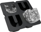 Customized Letter U Ice Cube Mold -Letter Silicone Ice Mold for Custom Ice Cube Mold and Baking Chocolate and Crafting Letter Molds, Ice Cube Molds for Cocktails & Whiskey with Custom Letters