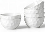 Porcelain Soup Bowls, 4.5 Inch Ice Cream Bowl, Kitchen Bowl Set, Fruit Bowls, Microwave and Dishwasher Safe, Set of 6