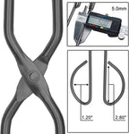 10" 13" Stainless Steel Kitchen Tongs, Heavy Duty Non-Slip Comfortable Grip Metal Scissor Tongs for Cooking, Grilling & Serving, Set of 2